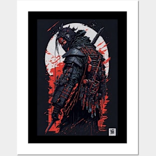 ninja streetwear t-shirt design Posters and Art